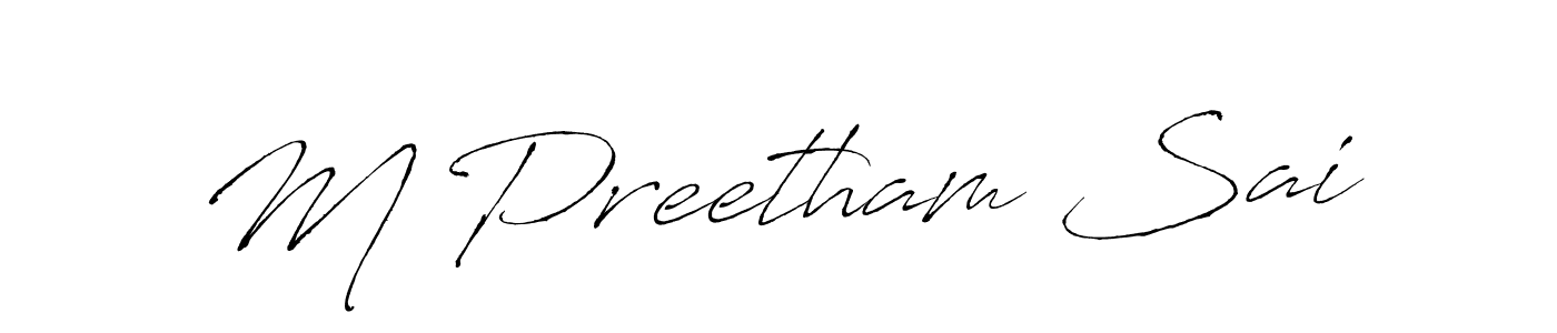 You should practise on your own different ways (Antro_Vectra) to write your name (M Preetham Sai) in signature. don't let someone else do it for you. M Preetham Sai signature style 6 images and pictures png