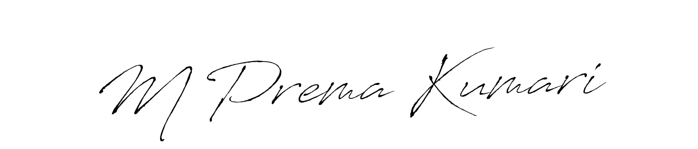 M Prema Kumari stylish signature style. Best Handwritten Sign (Antro_Vectra) for my name. Handwritten Signature Collection Ideas for my name M Prema Kumari. M Prema Kumari signature style 6 images and pictures png