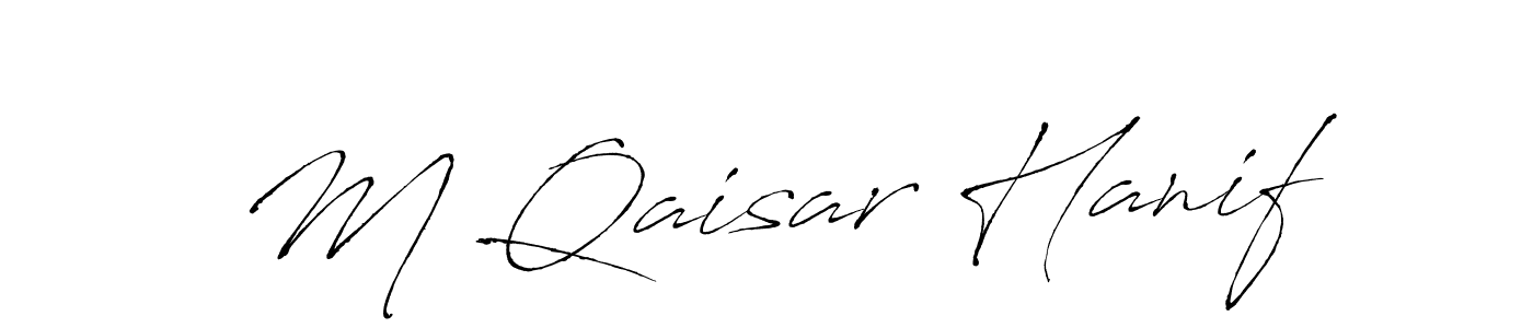 Design your own signature with our free online signature maker. With this signature software, you can create a handwritten (Antro_Vectra) signature for name M Qaisar Hanif. M Qaisar Hanif signature style 6 images and pictures png