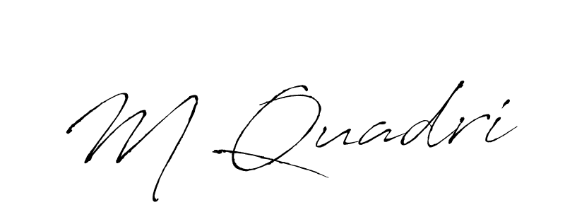 Make a beautiful signature design for name M Quadri. With this signature (Antro_Vectra) style, you can create a handwritten signature for free. M Quadri signature style 6 images and pictures png