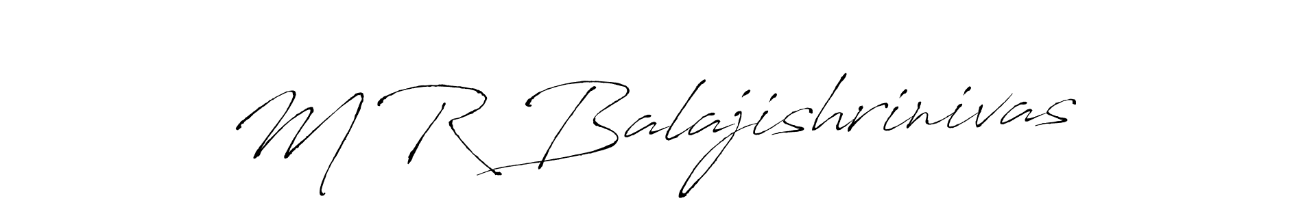 You should practise on your own different ways (Antro_Vectra) to write your name (M R Balajishrinivas) in signature. don't let someone else do it for you. M R Balajishrinivas signature style 6 images and pictures png