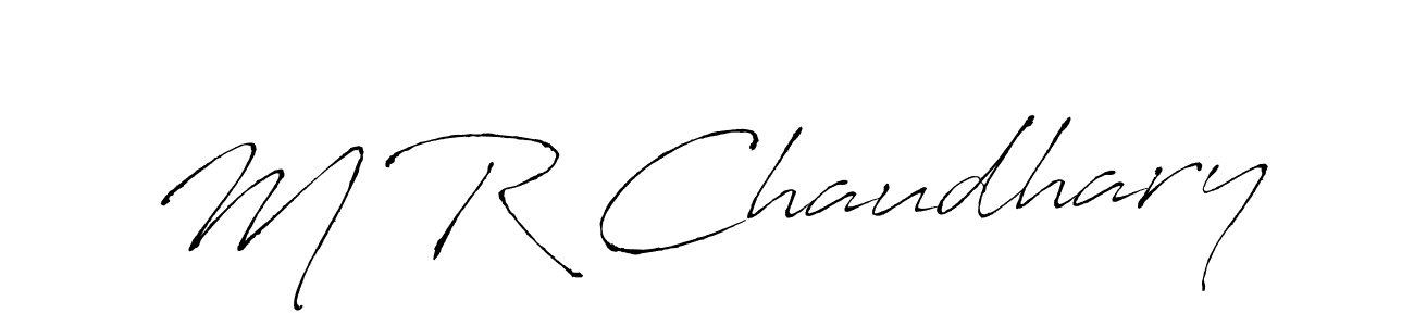 Design your own signature with our free online signature maker. With this signature software, you can create a handwritten (Antro_Vectra) signature for name M R Chaudhary. M R Chaudhary signature style 6 images and pictures png