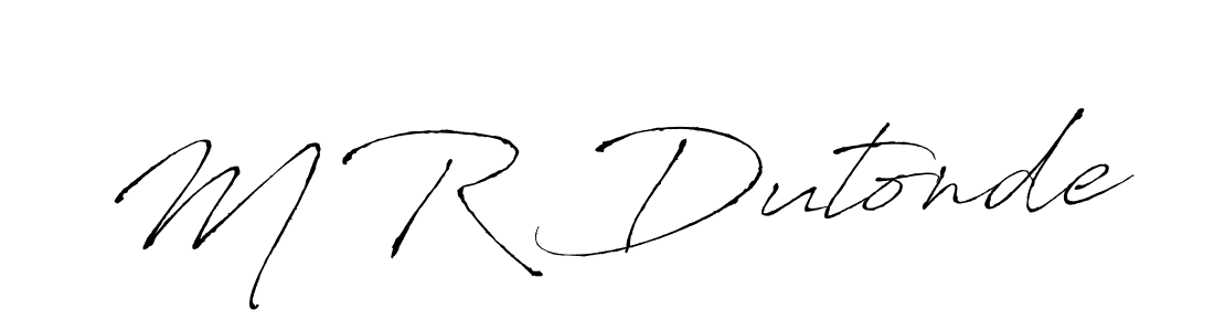 Antro_Vectra is a professional signature style that is perfect for those who want to add a touch of class to their signature. It is also a great choice for those who want to make their signature more unique. Get M R Dutonde name to fancy signature for free. M R Dutonde signature style 6 images and pictures png