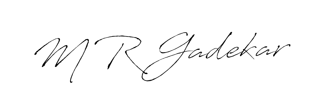 Make a beautiful signature design for name M R Gadekar. With this signature (Antro_Vectra) style, you can create a handwritten signature for free. M R Gadekar signature style 6 images and pictures png