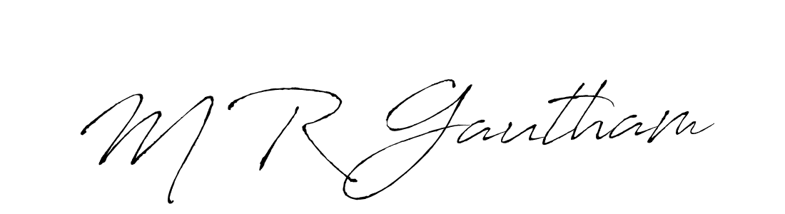 Also You can easily find your signature by using the search form. We will create M R Gautham name handwritten signature images for you free of cost using Antro_Vectra sign style. M R Gautham signature style 6 images and pictures png