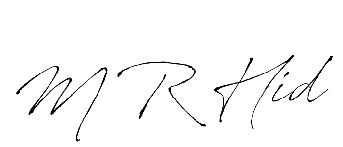 Make a beautiful signature design for name M R Hid. With this signature (Antro_Vectra) style, you can create a handwritten signature for free. M R Hid signature style 6 images and pictures png
