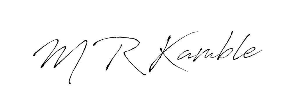 Create a beautiful signature design for name M R Kamble. With this signature (Antro_Vectra) fonts, you can make a handwritten signature for free. M R Kamble signature style 6 images and pictures png