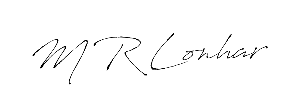 M R Lonhar stylish signature style. Best Handwritten Sign (Antro_Vectra) for my name. Handwritten Signature Collection Ideas for my name M R Lonhar. M R Lonhar signature style 6 images and pictures png