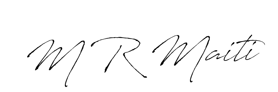 if you are searching for the best signature style for your name M R Maiti. so please give up your signature search. here we have designed multiple signature styles  using Antro_Vectra. M R Maiti signature style 6 images and pictures png