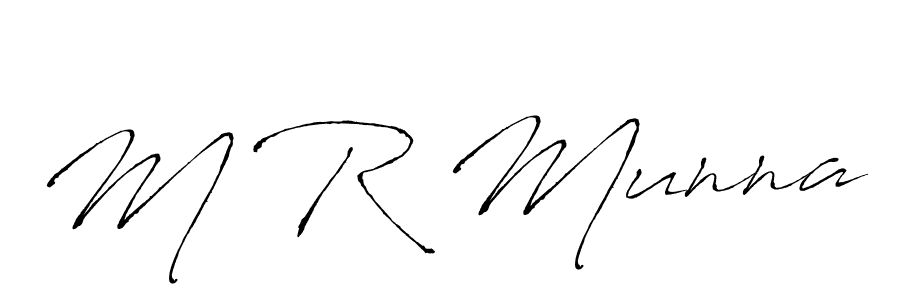 How to make M R Munna signature? Antro_Vectra is a professional autograph style. Create handwritten signature for M R Munna name. M R Munna signature style 6 images and pictures png