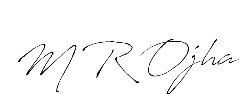 How to make M R Ojha signature? Antro_Vectra is a professional autograph style. Create handwritten signature for M R Ojha name. M R Ojha signature style 6 images and pictures png