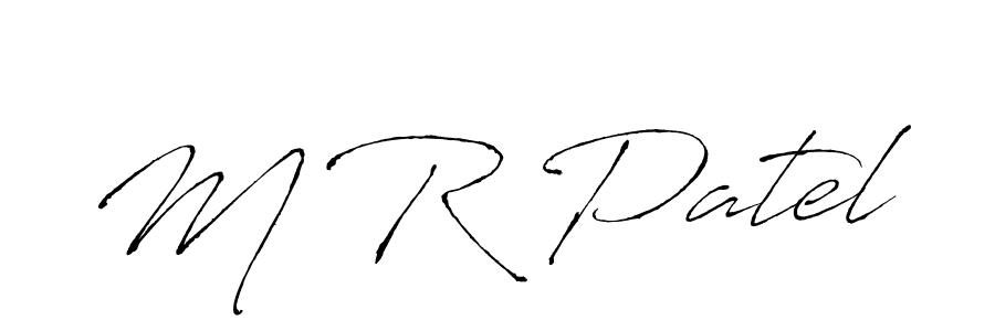 M R Patel stylish signature style. Best Handwritten Sign (Antro_Vectra) for my name. Handwritten Signature Collection Ideas for my name M R Patel. M R Patel signature style 6 images and pictures png