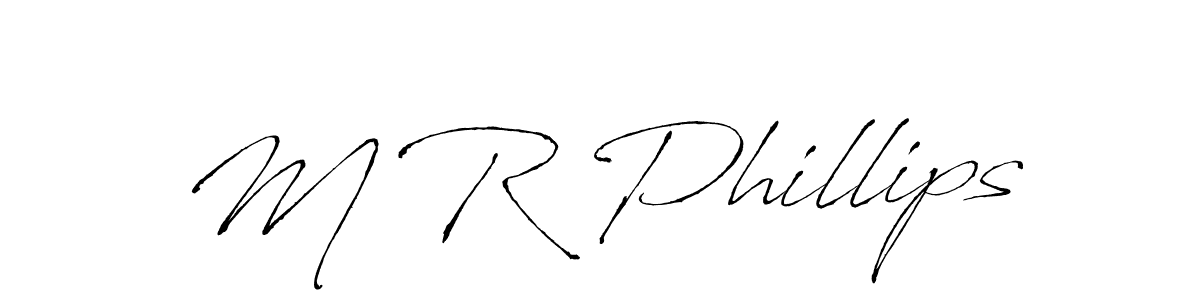 How to make M R Phillips name signature. Use Antro_Vectra style for creating short signs online. This is the latest handwritten sign. M R Phillips signature style 6 images and pictures png