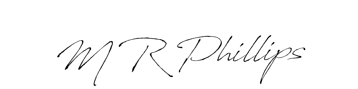 Make a beautiful signature design for name M R Phillips. With this signature (Antro_Vectra) style, you can create a handwritten signature for free. M R Phillips signature style 6 images and pictures png