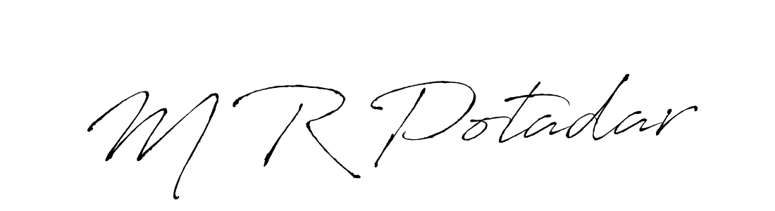 Similarly Antro_Vectra is the best handwritten signature design. Signature creator online .You can use it as an online autograph creator for name M R Potadar. M R Potadar signature style 6 images and pictures png