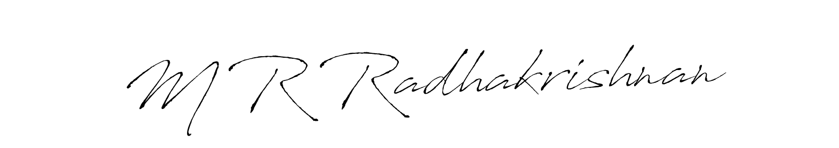 You can use this online signature creator to create a handwritten signature for the name M R Radhakrishnan. This is the best online autograph maker. M R Radhakrishnan signature style 6 images and pictures png