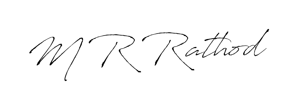 Design your own signature with our free online signature maker. With this signature software, you can create a handwritten (Antro_Vectra) signature for name M R Rathod. M R Rathod signature style 6 images and pictures png