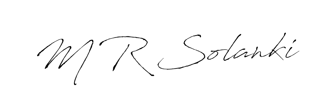M R Solanki stylish signature style. Best Handwritten Sign (Antro_Vectra) for my name. Handwritten Signature Collection Ideas for my name M R Solanki. M R Solanki signature style 6 images and pictures png