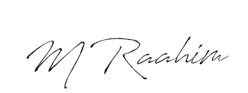 M Raahim stylish signature style. Best Handwritten Sign (Antro_Vectra) for my name. Handwritten Signature Collection Ideas for my name M Raahim. M Raahim signature style 6 images and pictures png