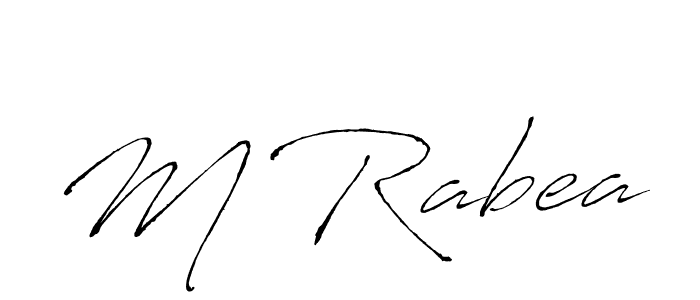 Make a beautiful signature design for name M Rabea. With this signature (Antro_Vectra) style, you can create a handwritten signature for free. M Rabea signature style 6 images and pictures png