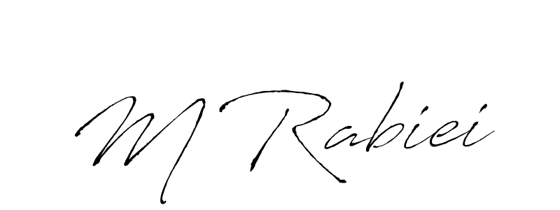 The best way (Antro_Vectra) to make a short signature is to pick only two or three words in your name. The name M Rabiei include a total of six letters. For converting this name. M Rabiei signature style 6 images and pictures png