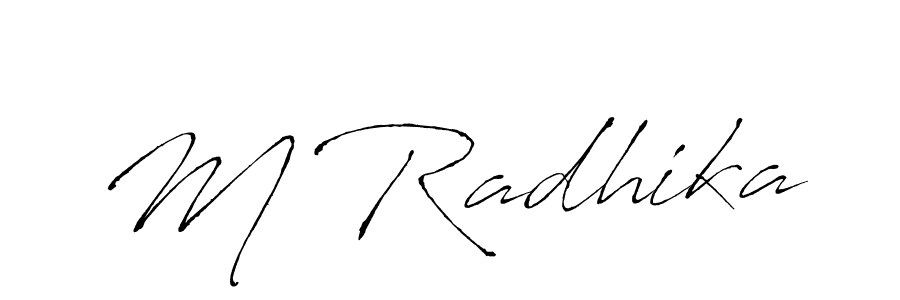 How to make M Radhika signature? Antro_Vectra is a professional autograph style. Create handwritten signature for M Radhika name. M Radhika signature style 6 images and pictures png