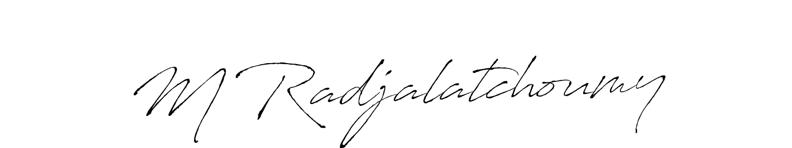 Also we have M Radjalatchoumy name is the best signature style. Create professional handwritten signature collection using Antro_Vectra autograph style. M Radjalatchoumy signature style 6 images and pictures png