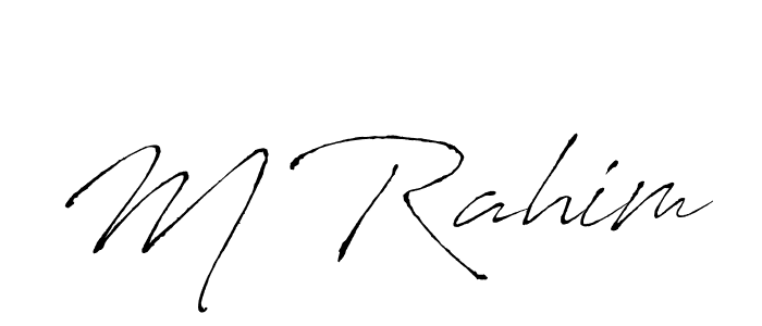 Use a signature maker to create a handwritten signature online. With this signature software, you can design (Antro_Vectra) your own signature for name M Rahim. M Rahim signature style 6 images and pictures png