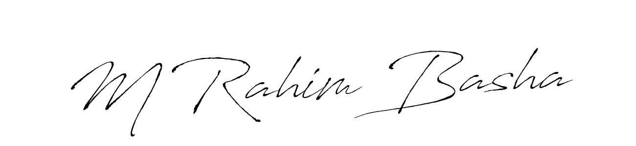 It looks lik you need a new signature style for name M Rahim Basha. Design unique handwritten (Antro_Vectra) signature with our free signature maker in just a few clicks. M Rahim Basha signature style 6 images and pictures png