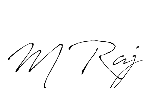 Create a beautiful signature design for name M Raj. With this signature (Antro_Vectra) fonts, you can make a handwritten signature for free. M Raj signature style 6 images and pictures png