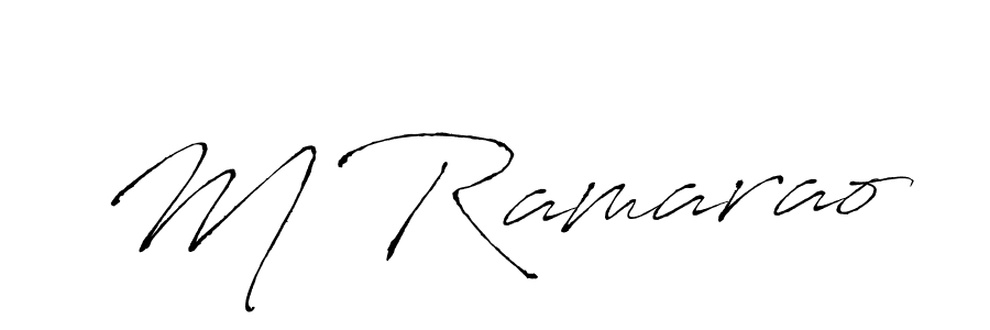 How to make M Ramarao signature? Antro_Vectra is a professional autograph style. Create handwritten signature for M Ramarao name. M Ramarao signature style 6 images and pictures png