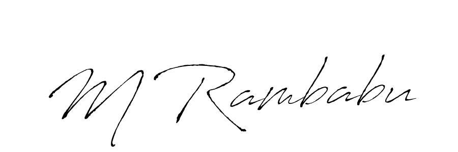 Also we have M Rambabu name is the best signature style. Create professional handwritten signature collection using Antro_Vectra autograph style. M Rambabu signature style 6 images and pictures png