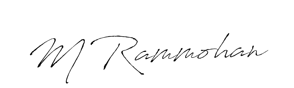 Create a beautiful signature design for name M Rammohan. With this signature (Antro_Vectra) fonts, you can make a handwritten signature for free. M Rammohan signature style 6 images and pictures png