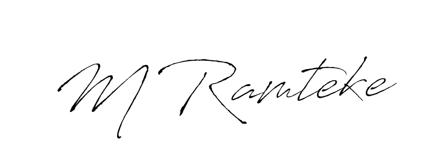 Make a beautiful signature design for name M Ramteke. Use this online signature maker to create a handwritten signature for free. M Ramteke signature style 6 images and pictures png