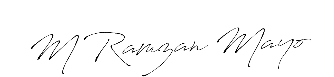 M Ramzan Mayo stylish signature style. Best Handwritten Sign (Antro_Vectra) for my name. Handwritten Signature Collection Ideas for my name M Ramzan Mayo. M Ramzan Mayo signature style 6 images and pictures png