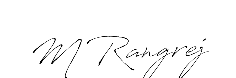 Also we have M Rangrej name is the best signature style. Create professional handwritten signature collection using Antro_Vectra autograph style. M Rangrej signature style 6 images and pictures png