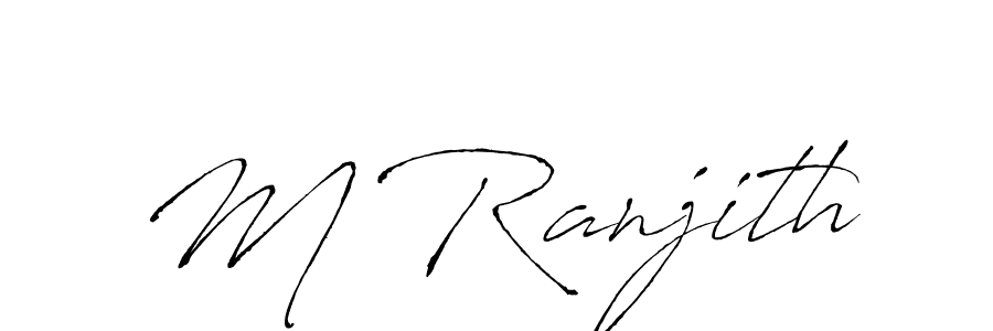 Use a signature maker to create a handwritten signature online. With this signature software, you can design (Antro_Vectra) your own signature for name M Ranjith. M Ranjith signature style 6 images and pictures png