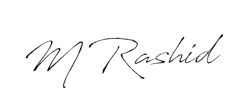 M Rashid stylish signature style. Best Handwritten Sign (Antro_Vectra) for my name. Handwritten Signature Collection Ideas for my name M Rashid. M Rashid signature style 6 images and pictures png