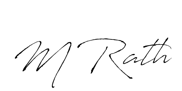 Make a beautiful signature design for name M Rath. With this signature (Antro_Vectra) style, you can create a handwritten signature for free. M Rath signature style 6 images and pictures png