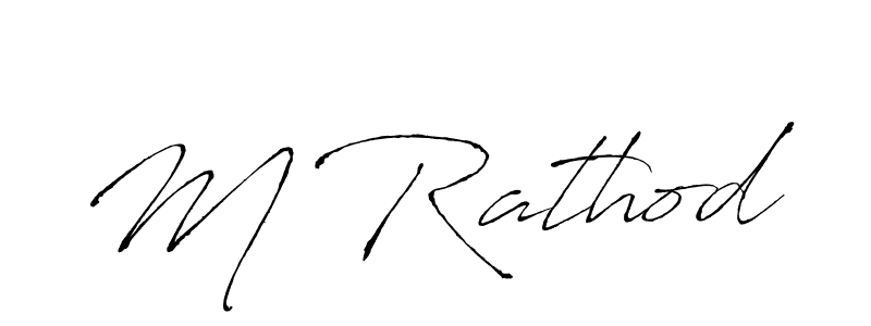 Create a beautiful signature design for name M Rathod. With this signature (Antro_Vectra) fonts, you can make a handwritten signature for free. M Rathod signature style 6 images and pictures png