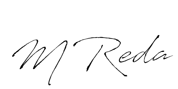 Make a beautiful signature design for name M Reda. With this signature (Antro_Vectra) style, you can create a handwritten signature for free. M Reda signature style 6 images and pictures png
