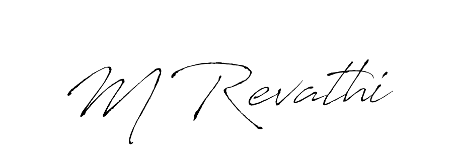 How to make M Revathi signature? Antro_Vectra is a professional autograph style. Create handwritten signature for M Revathi name. M Revathi signature style 6 images and pictures png