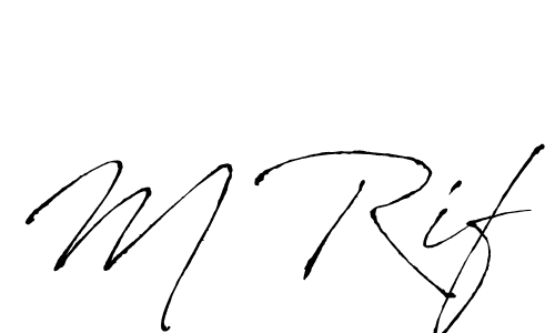 How to make M Rif signature? Antro_Vectra is a professional autograph style. Create handwritten signature for M Rif name. M Rif signature style 6 images and pictures png