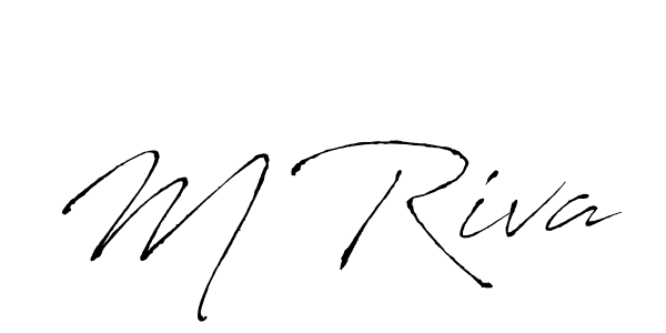 Design your own signature with our free online signature maker. With this signature software, you can create a handwritten (Antro_Vectra) signature for name M Riva. M Riva signature style 6 images and pictures png