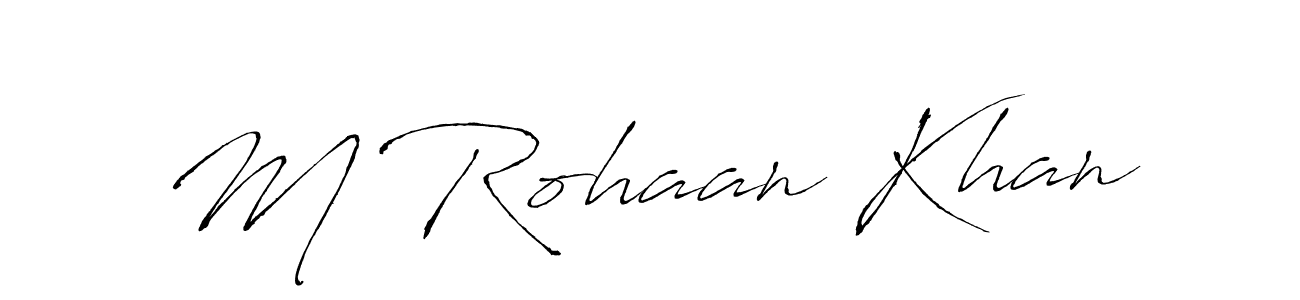Make a beautiful signature design for name M Rohaan Khan. Use this online signature maker to create a handwritten signature for free. M Rohaan Khan signature style 6 images and pictures png