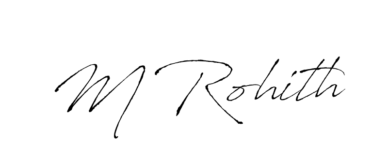 How to make M Rohith name signature. Use Antro_Vectra style for creating short signs online. This is the latest handwritten sign. M Rohith signature style 6 images and pictures png