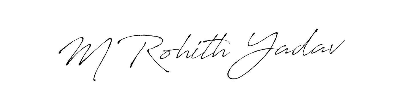 Make a beautiful signature design for name M Rohith Yadav. With this signature (Antro_Vectra) style, you can create a handwritten signature for free. M Rohith Yadav signature style 6 images and pictures png