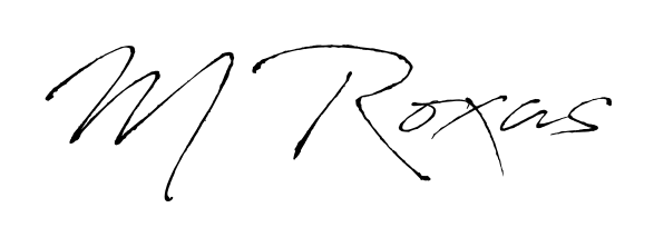 The Antro_Vectra lettering style adds unique flourish to name M Roxas. Stand out with a custom digital autograph made in seconds. M Roxas signature style 6 images and pictures png