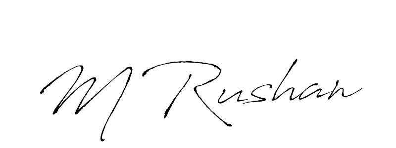 You can use this online signature creator to create a handwritten signature for the name M Rushan. This is the best online autograph maker. M Rushan signature style 6 images and pictures png