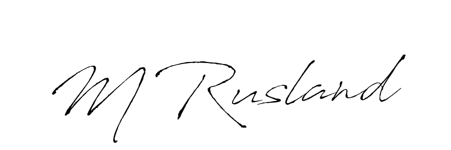 Make a beautiful signature design for name M Rusland. Use this online signature maker to create a handwritten signature for free. M Rusland signature style 6 images and pictures png